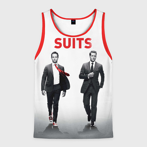 Мужская майка без рукавов Suits / 3D-Красный – фото 1