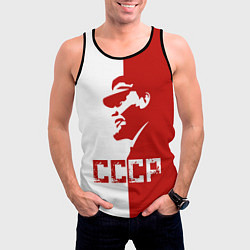 Майка-безрукавка мужская Ленин СССР, цвет: 3D-черный — фото 2