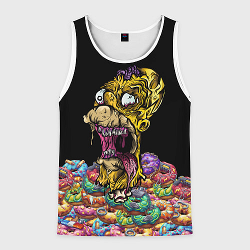 Мужская майка без рукавов Zombie Homer / 3D-Белый – фото 1