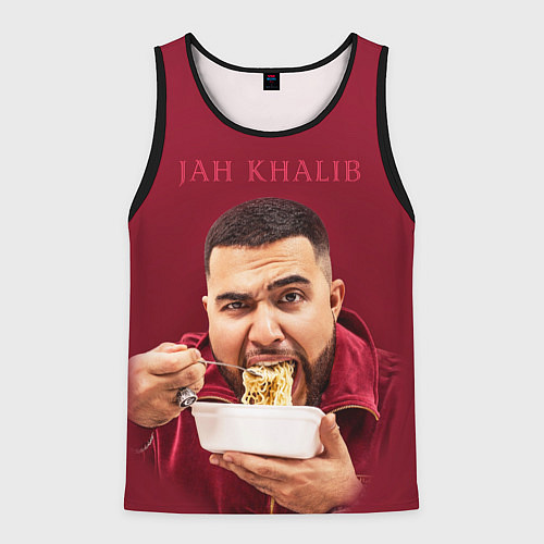 Мужская майка без рукавов Jah Khalib: Eat Wok / 3D-Черный – фото 1