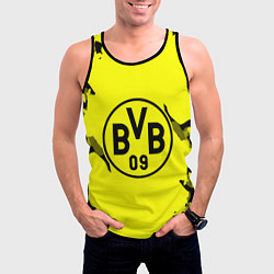 Майка-безрукавка мужская FC Borussia Dortmund: Yellow & Black, цвет: 3D-черный — фото 2