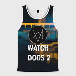 Майка-безрукавка мужская Watch Dogs 2: Tech Scheme, цвет: 3D-белый