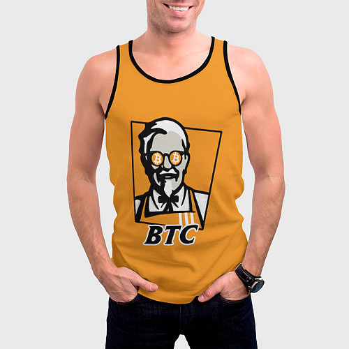 Мужская майка без рукавов BTC vs KFC / 3D-Черный – фото 3