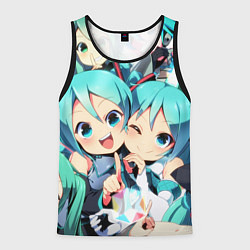 Майка-безрукавка мужская Vocaloid, цвет: 3D-черный