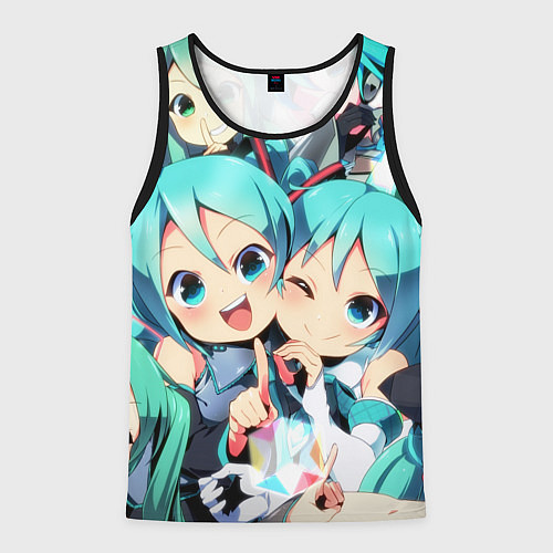 Мужская майка без рукавов Vocaloid / 3D-Черный – фото 1