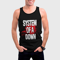 Майка-безрукавка мужская System of a Down Blood, цвет: 3D-черный — фото 2