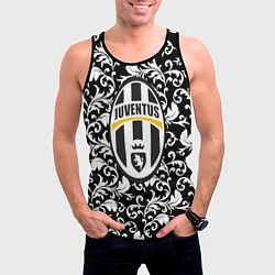 Майка-безрукавка мужская FC Juventus: Floral Logo, цвет: 3D-черный — фото 2