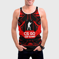 Майка-безрукавка мужская CS:GO - Евгений, цвет: 3D-белый — фото 2