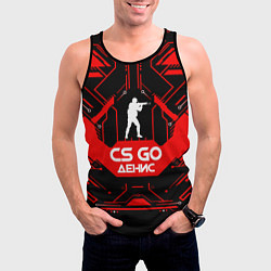 Майка-безрукавка мужская CS:GO - Денис, цвет: 3D-черный — фото 2
