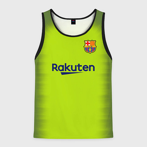 Мужская майка без рукавов FC Barcelona: Home 18/19 / 3D-Черный – фото 1