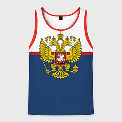 Майка-безрукавка мужская Герб России, цвет: 3D-красный