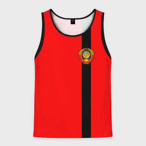 Мужская майка без рукавов Советский Союз / 3D-Черный – фото 1