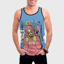 Майка-безрукавка мужская Mnogoznaal, цвет: 3D-черный — фото 2