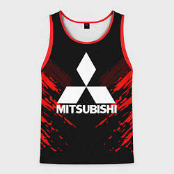 Майка-безрукавка мужская Mitsubishi: Red Anger, цвет: 3D-красный