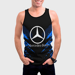 Майка-безрукавка мужская Mercedes-Benz: Blue Anger, цвет: 3D-черный — фото 2