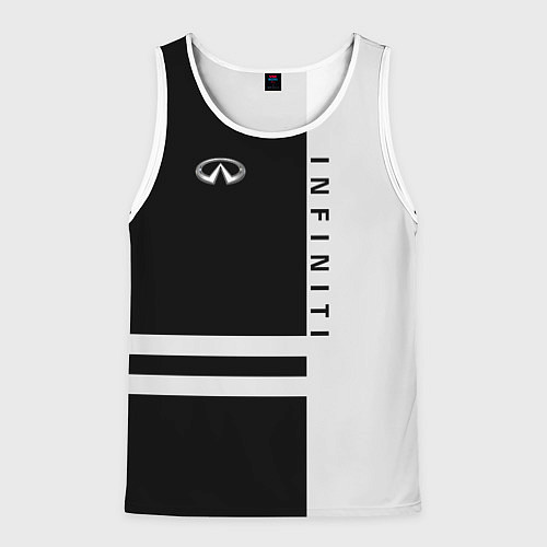 Мужская майка без рукавов Infiniti: B&W Lines / 3D-Белый – фото 1