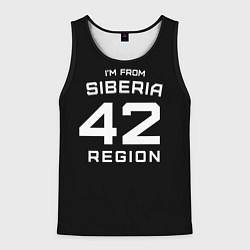Майка-безрукавка мужская Im from Siberia: 42 Region, цвет: 3D-черный