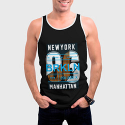 Майка-безрукавка мужская New York: Manhattan 86, цвет: 3D-белый — фото 2