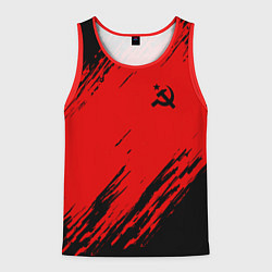 Майка-безрукавка мужская USSR: Red Patriot, цвет: 3D-красный