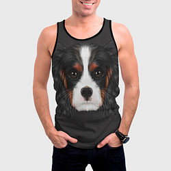 Майка-безрукавка мужская Cavalier King Charles, цвет: 3D-черный — фото 2