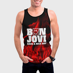 Майка-безрукавка мужская Bon Jovi: Have a nice day, цвет: 3D-черный — фото 2