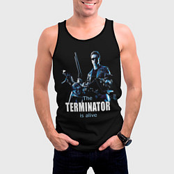 Майка-безрукавка мужская Terminator: Is alive, цвет: 3D-черный — фото 2