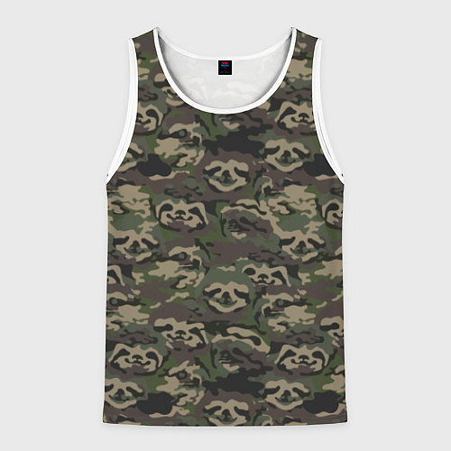 Мужская майка без рукавов Лига лени / 3D-Белый – фото 1