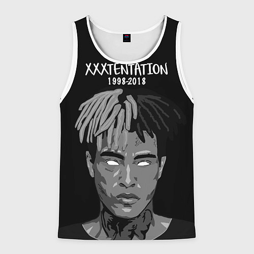 Мужская майка без рукавов XXXTentacion: 1998-2018 / 3D-Белый – фото 1