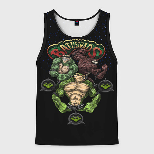 Мужская майка без рукавов Battletoads Trio / 3D-Черный – фото 1