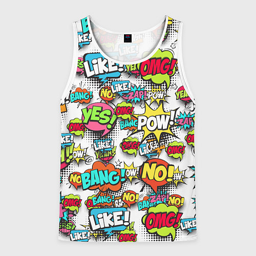 Мужская майка без рукавов Pop art Fashion / 3D-Белый – фото 1