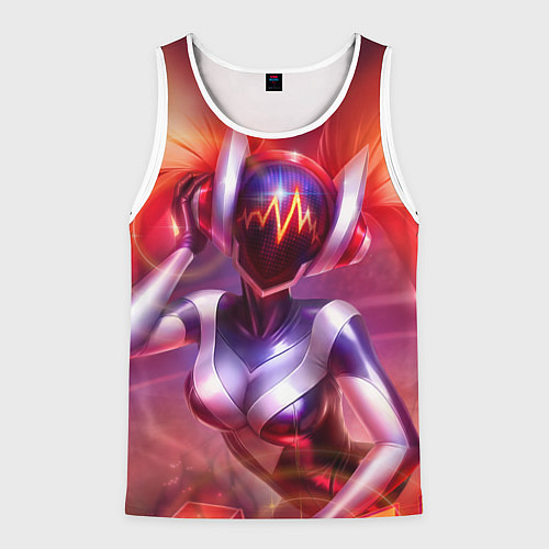 Мужская майка без рукавов DJ Sona: LoL / 3D-Белый – фото 1