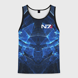 Майка-безрукавка мужская Mass Effect: Blue Armor N7, цвет: 3D-черный