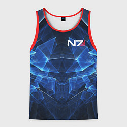 Майка-безрукавка мужская Mass Effect: Blue Armor N7, цвет: 3D-красный