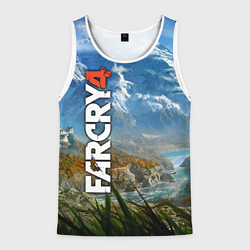 Мужская майка без рукавов Far Cry 4: Ice Mountains / 3D-Белый – фото 1