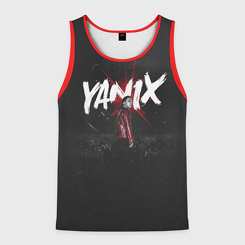 Мужская майка без рукавов YANIX: Black Side / 3D-Красный – фото 1