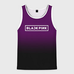 Майка-безрукавка мужская Black Pink: Violet Gradient, цвет: 3D-белый