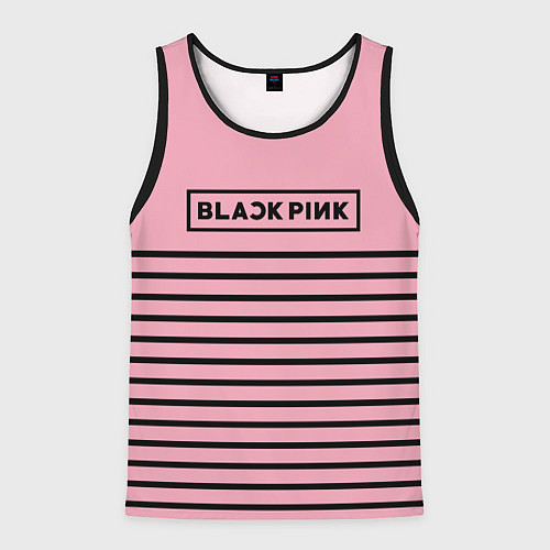 Мужская майка без рукавов Black Pink: Black Stripes / 3D-Черный – фото 1