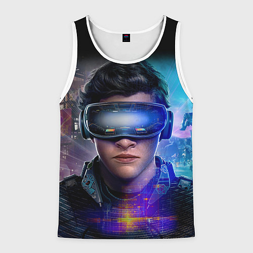 Мужская майка без рукавов Ready Player One / 3D-Белый – фото 1