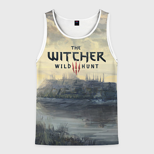 Мужская майка без рукавов The Witcher 3: Wild Hunt / 3D-Белый – фото 1