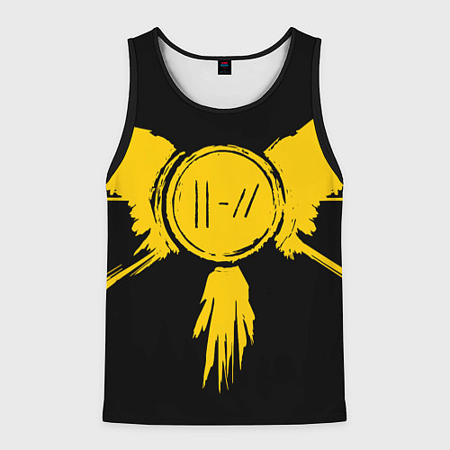Мужская майка без рукавов 21 Pilots: Yellow Bird / 3D-Черный – фото 1