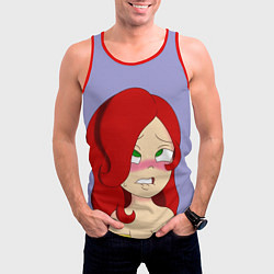 Майка-безрукавка мужская Ahegao Redhead, цвет: 3D-красный — фото 2