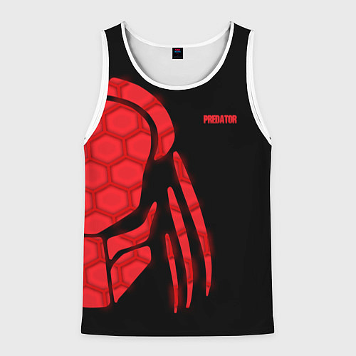 Мужская майка без рукавов Predator: Red Light / 3D-Белый – фото 1