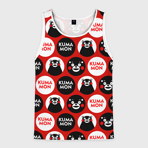 Мужская майка без рукавов Kumamon Pattern / 3D-Белый – фото 1