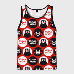 Майка-безрукавка мужская Kumamon Pattern, цвет: 3D-черный