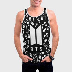 Майка-безрукавка мужская BTS: Black Style, цвет: 3D-белый — фото 2