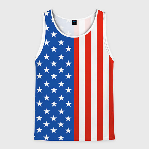 Мужская майка без рукавов American Patriot / 3D-Белый – фото 1