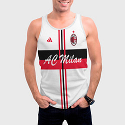 Майка-безрукавка мужская AC Milan: White Form, цвет: 3D-белый — фото 2