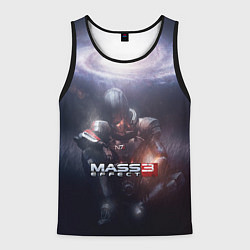 Майка-безрукавка мужская Mass Effect 3, цвет: 3D-черный