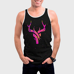 Майка-безрукавка мужская Neon Deer, цвет: 3D-белый — фото 2