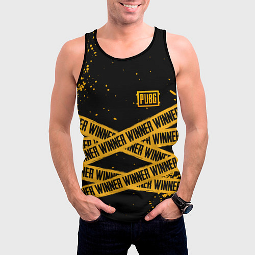 Мужская майка без рукавов PUBG: Only Winner / 3D-Черный – фото 3